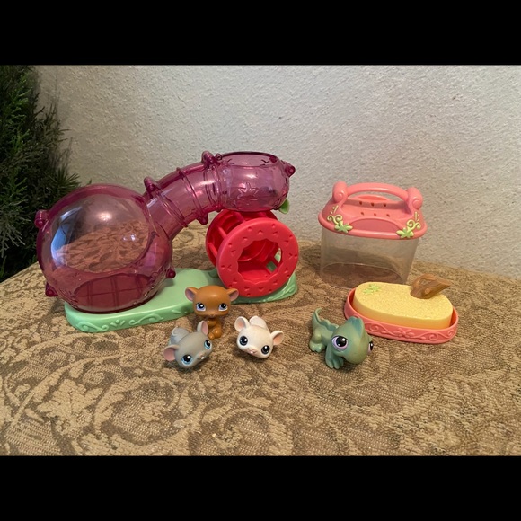 Littlest Pet Shop Toys Littlest Pet Shop Mice And Gecko With Homes